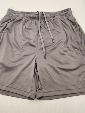 Reebok Men's Light Gray Athletic Drawstring Shorts Large